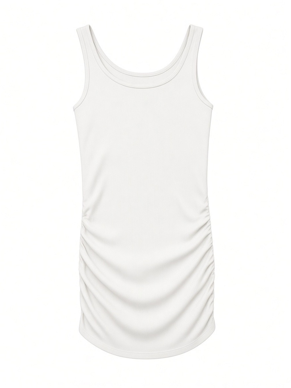 Old Navy Maternity White Ruched Cinched Tank Top Shirt in Size Small Womens